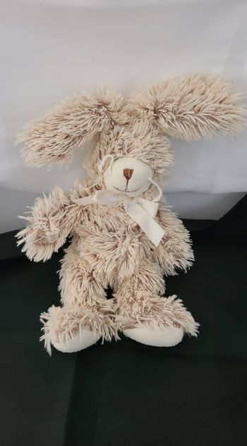 Doudou peluche Lapin beige Longs poils Gipsy 22 cm