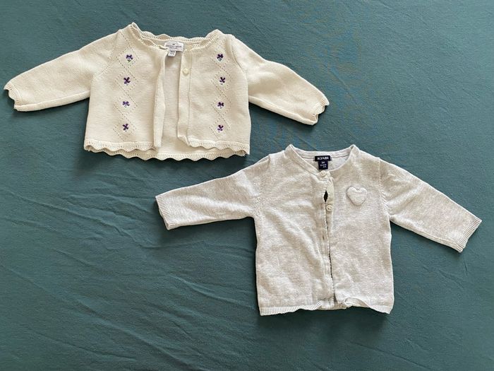 Lot de vestes/gilets bébé - 3 mois