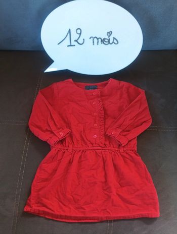 Robe manches longues velours Fille 12 mois Mini Rebelle Tao