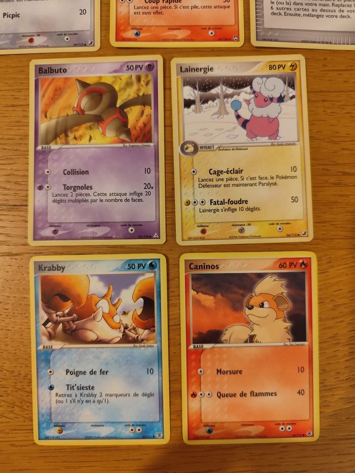 Lot 9 cartes Pokémon bloc ex vintage bon état dragons rouge feu vert feuille holon - photo numéro 2