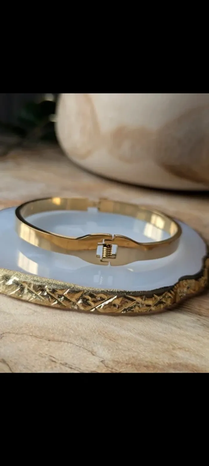 Bracelet tendance blanc et doré - photo numéro 3