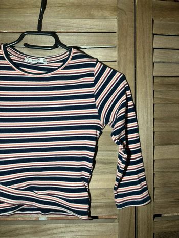 Haut ligné manches 3/4 Pull and Bear taille S