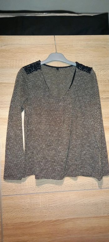 Pull fin fils brillants