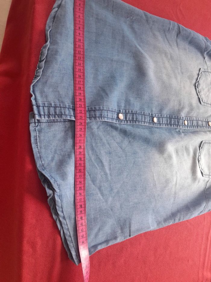 Chemise sans manche imprimé effet jean Chi Ole denim architect - photo numéro 11