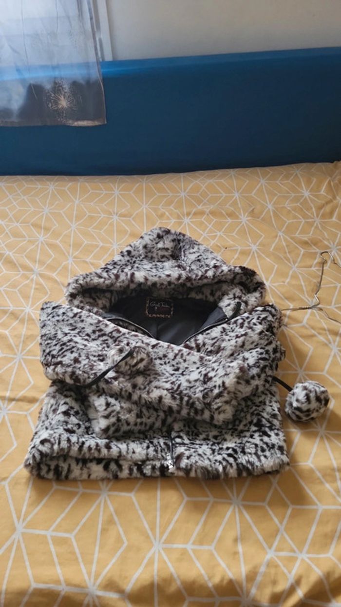 Manteau léopard fourrure douce - photo numéro 3