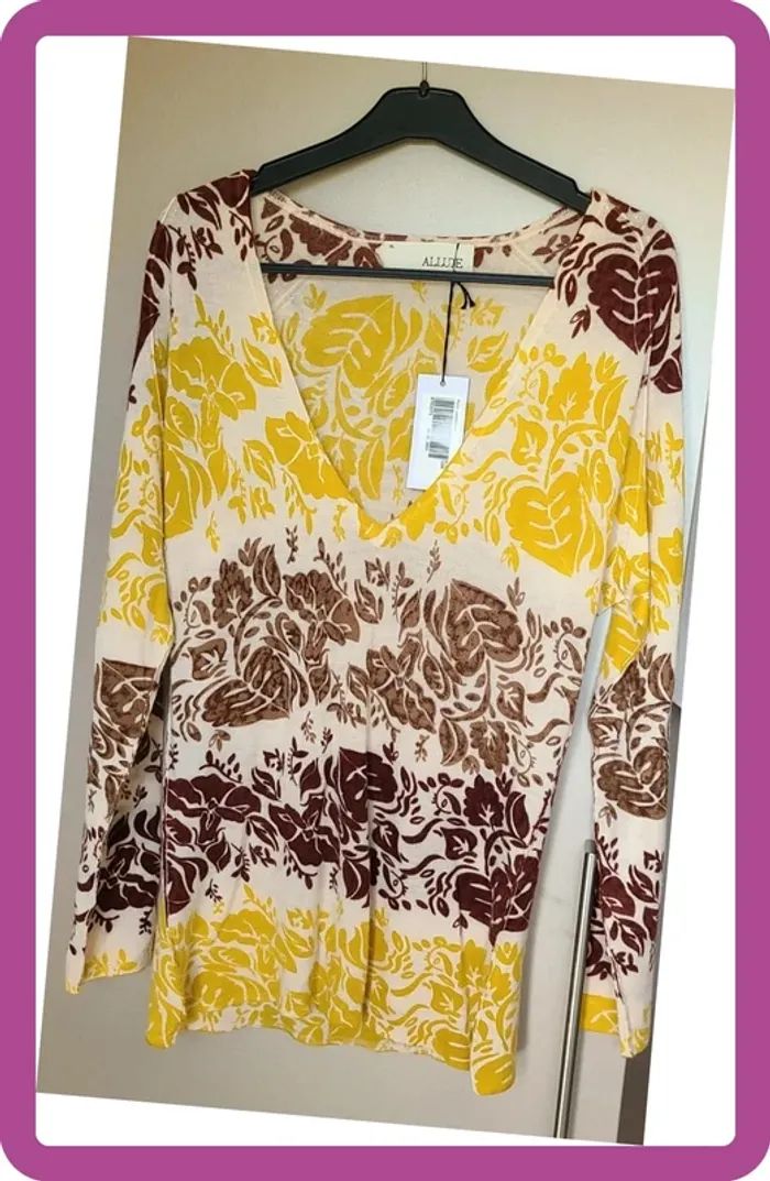 Joli pull mi saison Allude XL, neuf