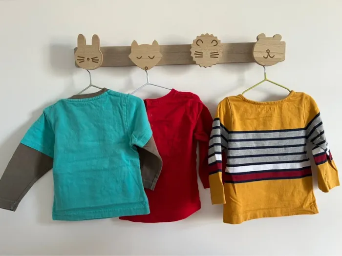 Lot de 3 t-shirt manches longues - 18 mois - photo numéro 5