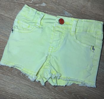 Short en Jean’s jaune fluo 3 pommes 