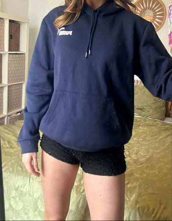 Sweat pull  à capuche puma bleu 