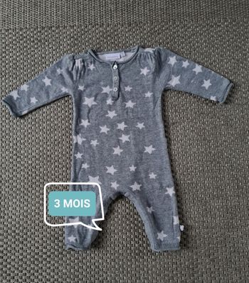 Combinaison mixte étoiles - 3 mois