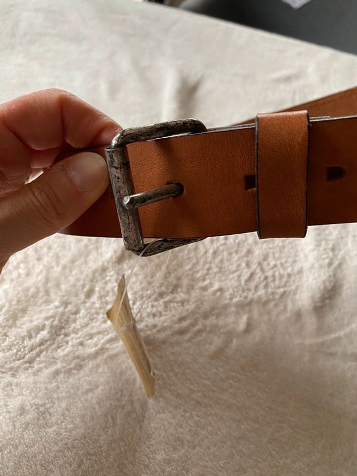 Ceinture Chevignon vintage en cuir marron taille 70 - photo numéro 3