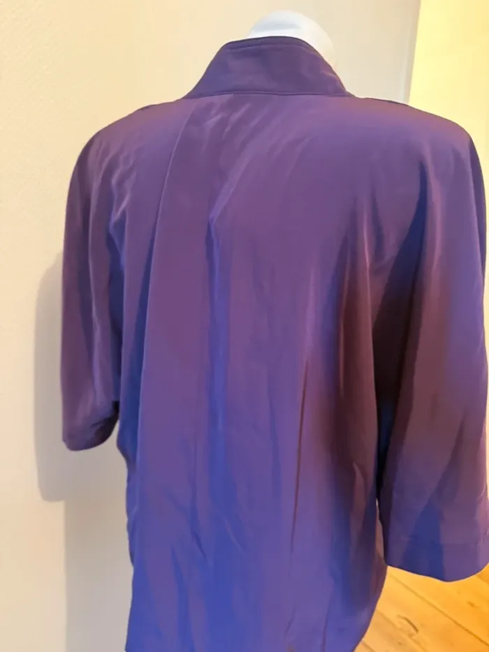 Blouse vintage en très bon état violette taille 42 fleses - photo numéro 6