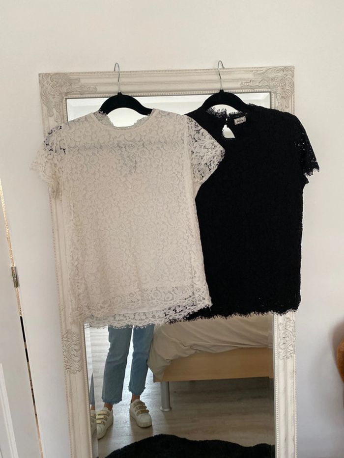 Lot teeshirt dentelles