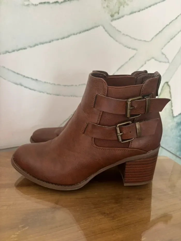 Bottines à talons marron femme My Botega - photo numéro 2