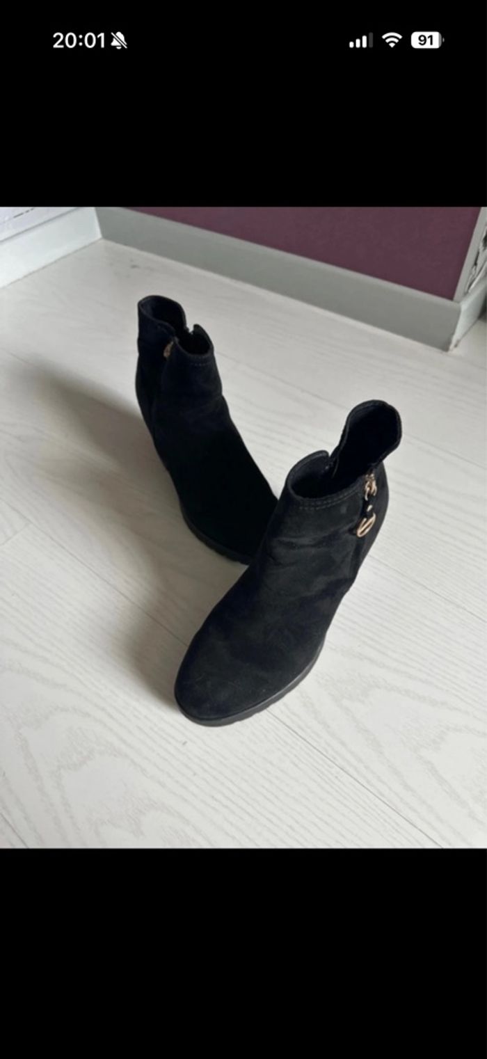 Bottes noir effet daim Esprit - photo numéro 2