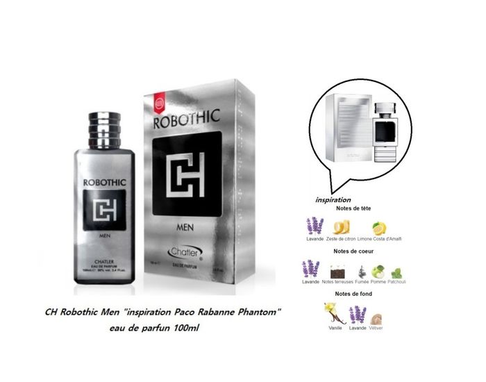 CH Robothic Men "inspi  Paco Rabanne Phantom" eau de parfun 100ml - photo numéro 2