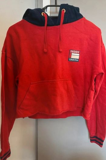 Pull a capuche rouge taille Teddy Smith