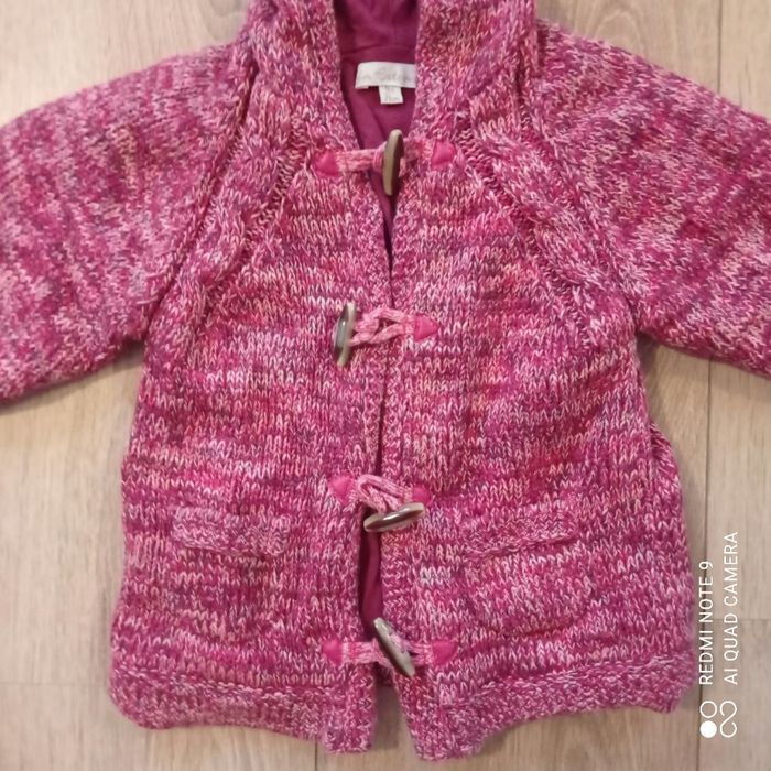 Gilet rose chiné 9mois - photo numéro 2