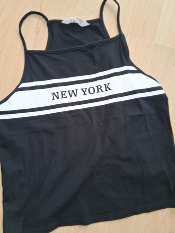 Débardeur noir inscription New York 