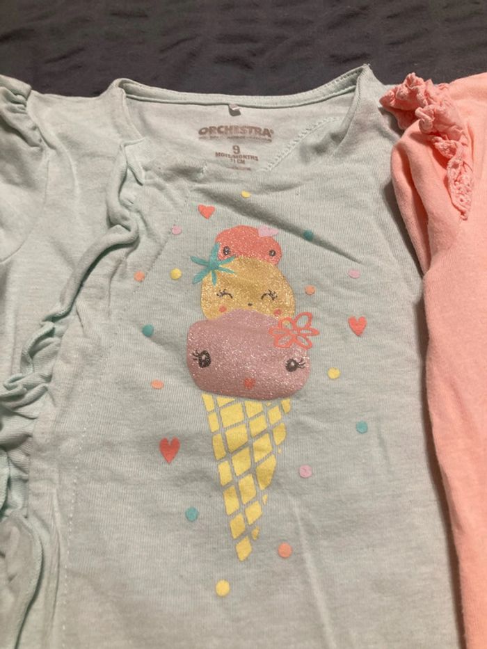 Lot de 3 pyjamas bébé fille - photo numéro 2