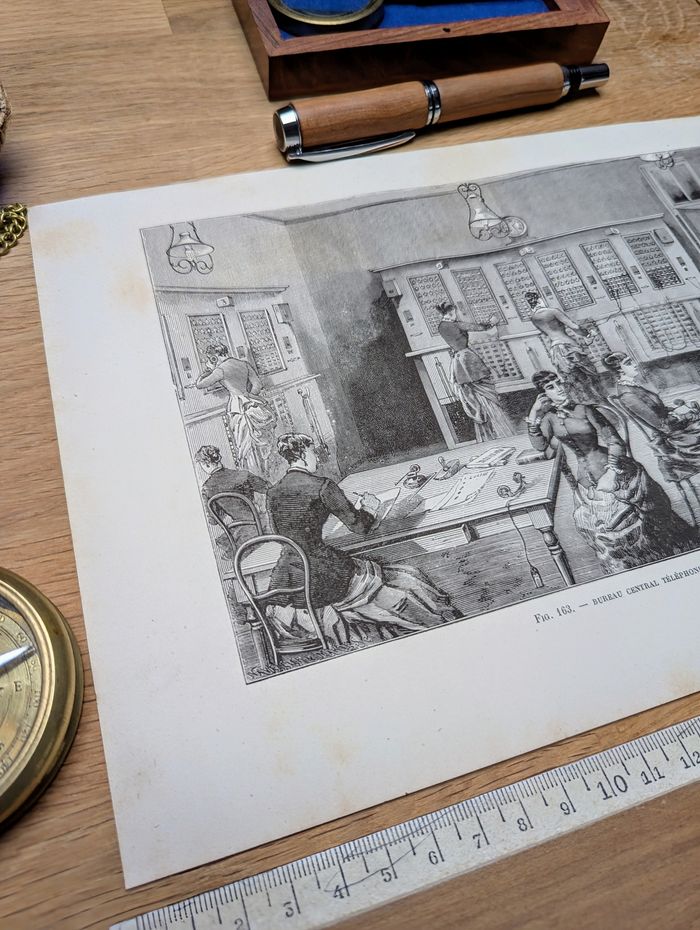 Imprimée en 1883, Bureau Central Téléphonique, Paris. Original Vintage Authentique. - photo numéro 5