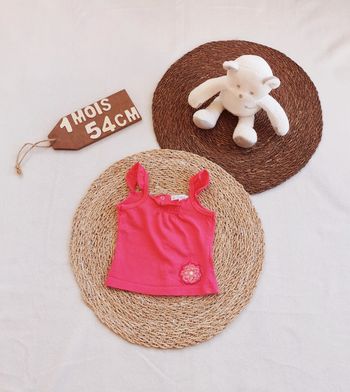 Tee-shirt 👣 bretelles Froufrou, 1 mois, Kitchoun