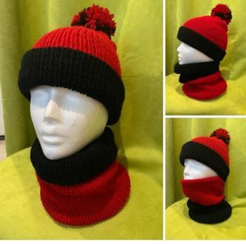 Bonnet rouge et noir