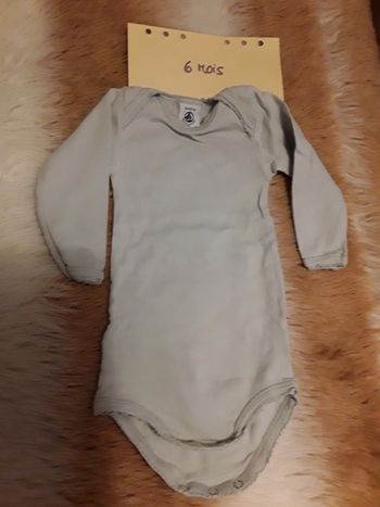 Body bébé fille ou garçon mixte gris bleu 6 mois