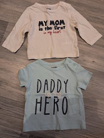 Lot tee-shirts 1 mois