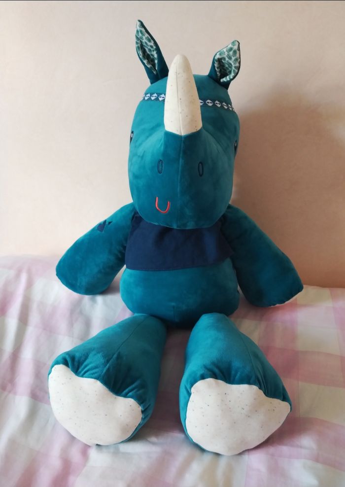 Peluche géante rhinocéros Marius neuve - photo numéro 3