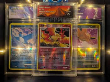Lot de cartes D&P Aube Majestueuse Reverse Artikodin, Sulfura et Electhor Pokémon Gradée Collectaura