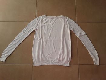 Petit pull blanc femme S ZARA TBE