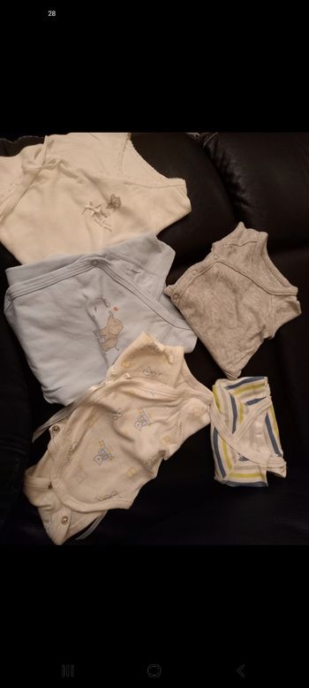 Lot de 5 bodies ML mixte 0 mois