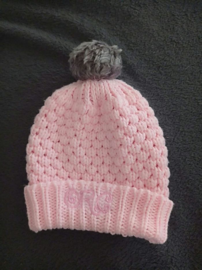 Bonnet rose bébé 3-6 mois