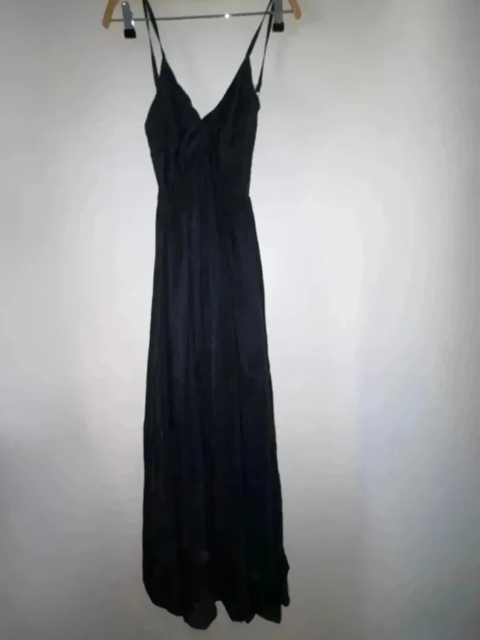 Robe femme longue grise foncé taille 40 en très bon état - photo numéro 5