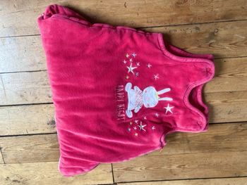 Gigoteuse turbulette velours fuschia 0/6 mois Kiabi