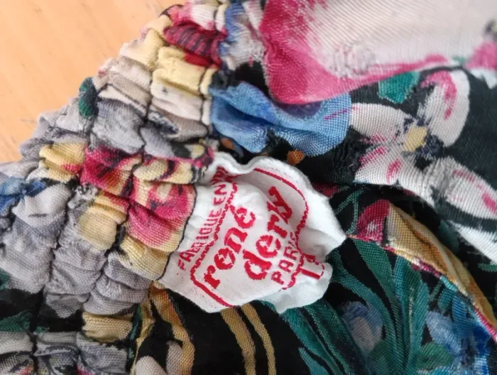 Pantalon vintage fleurs multicolores léger René Derhy - photo numéro 7