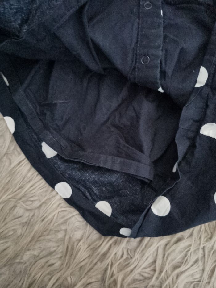Robe sans manches marine à pois blanc 12mois - photo numéro 5
