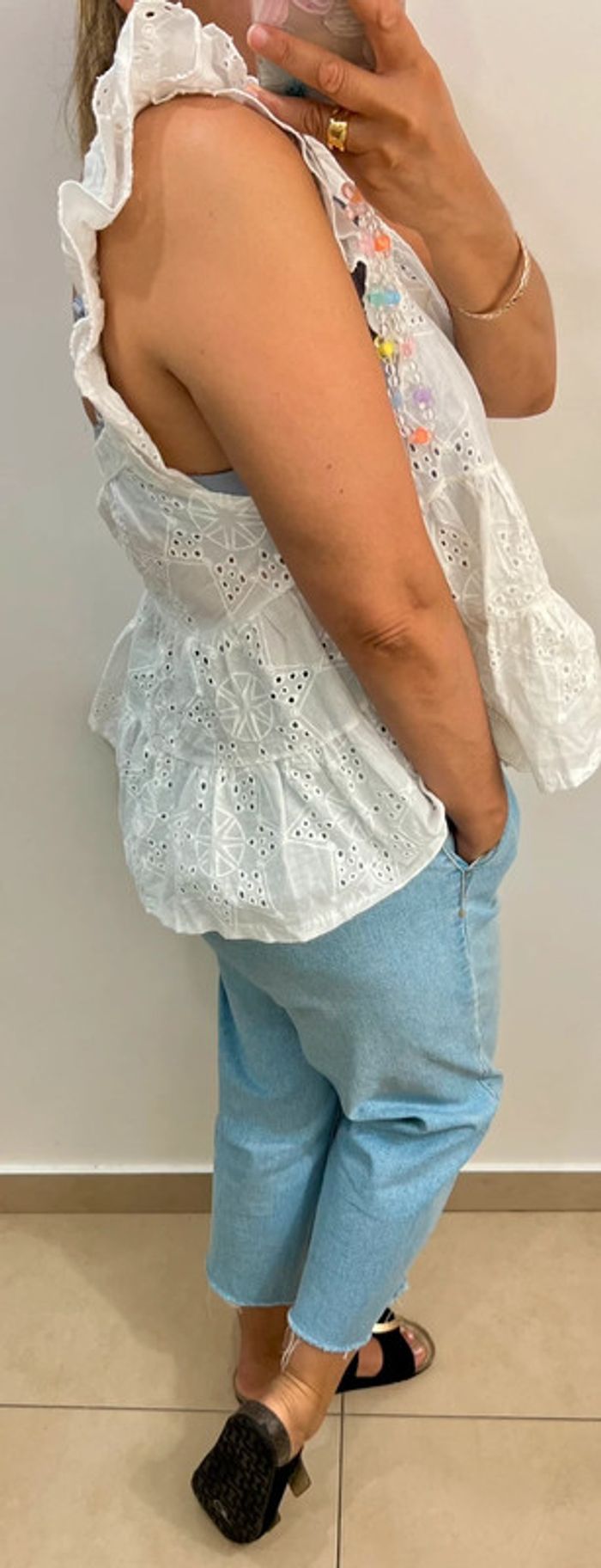 Blouse Blanche Brodée Myla - photo numéro 5