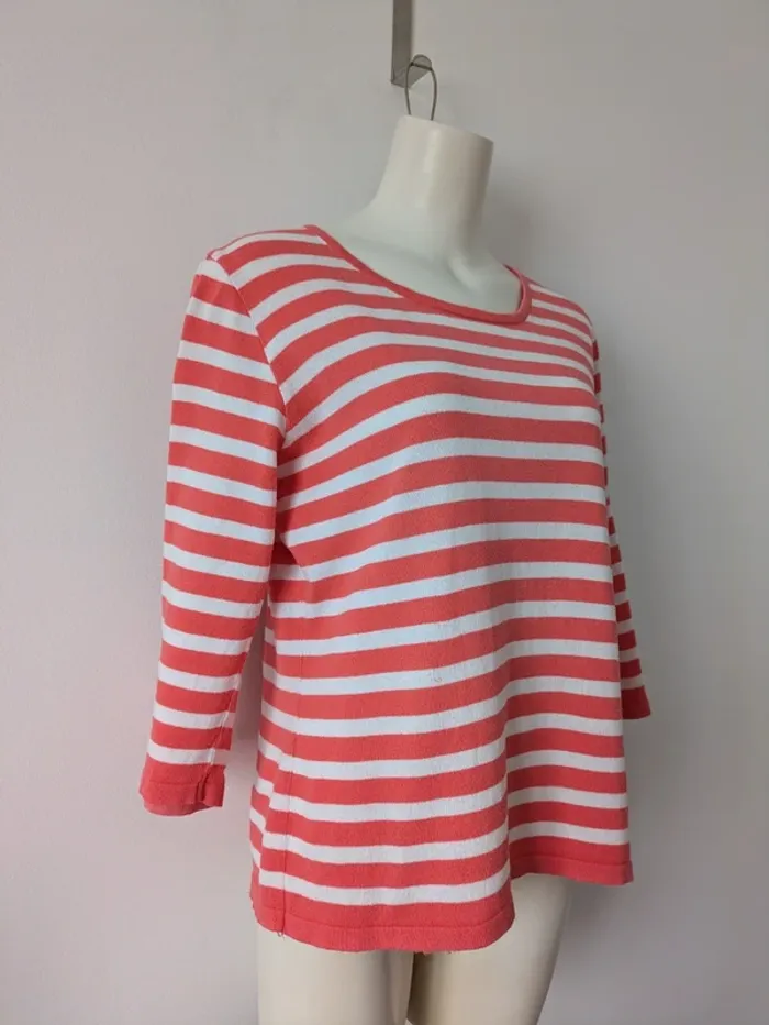 Top à rayures en coton manche 3/4 - Missegle - taille 42/44 - photo numéro 2