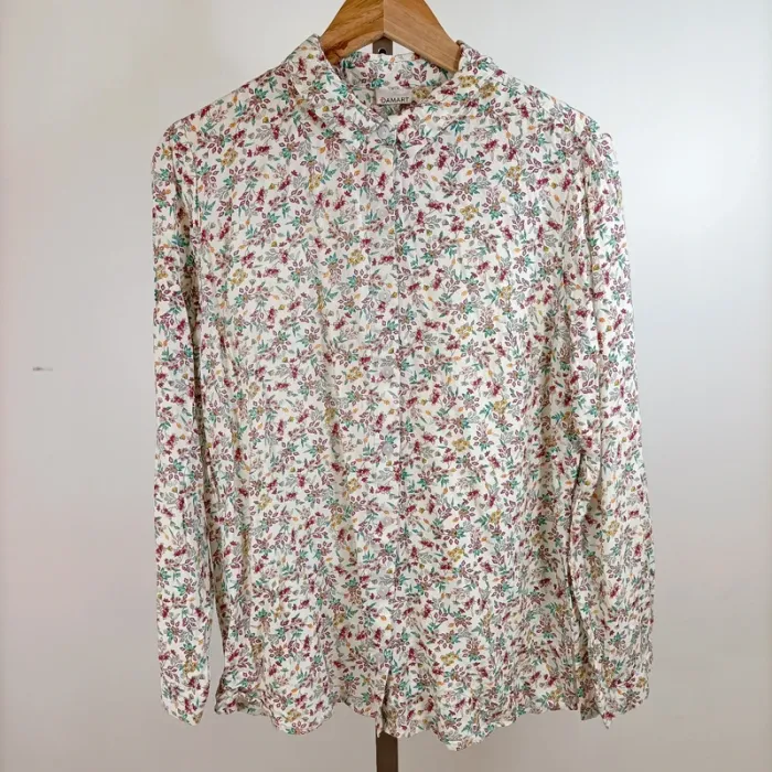 Chemise fluide à fleurs Damart taille 46 manches longues 100 % viscose imprimé coloré A1290