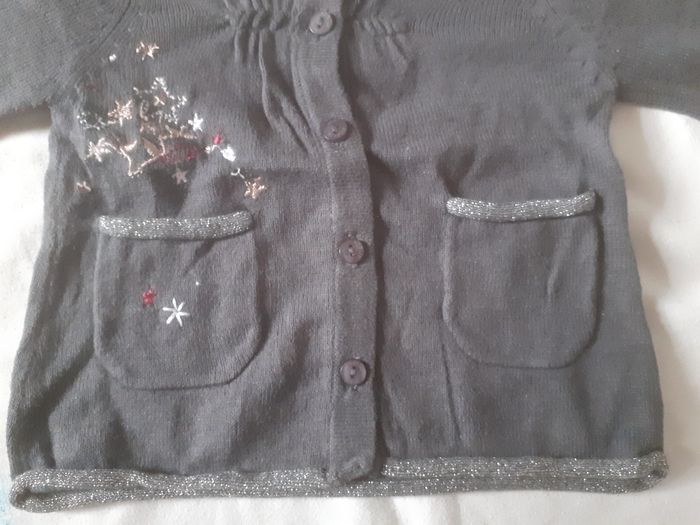 Veste grise foncée motif étoiles blanches avec poches - photo numéro 2