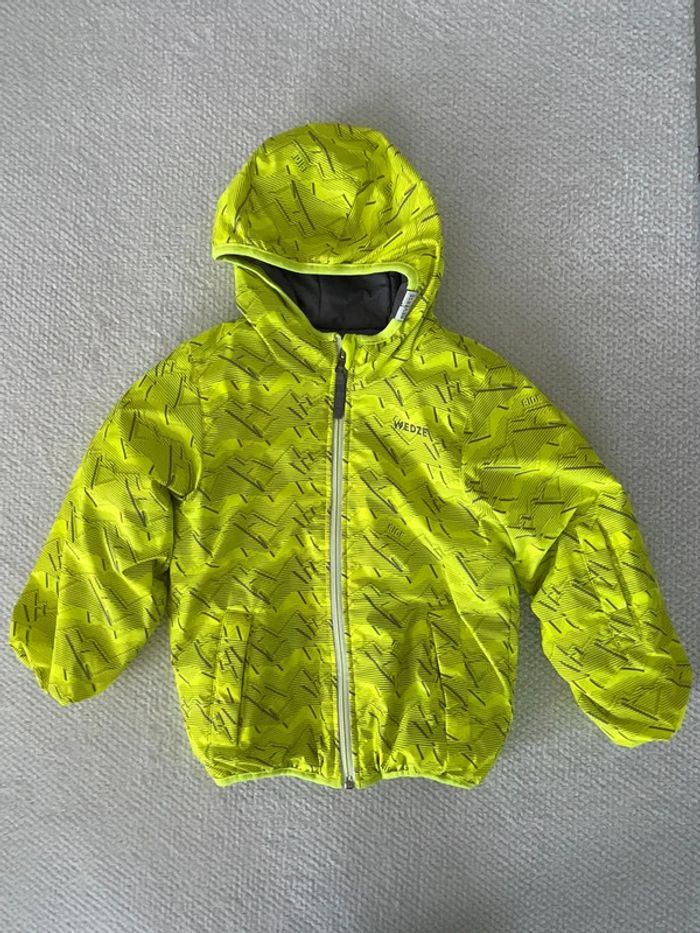 Veste de ski vert / jaune fluo réversible gris garçon Wedze 3 ans