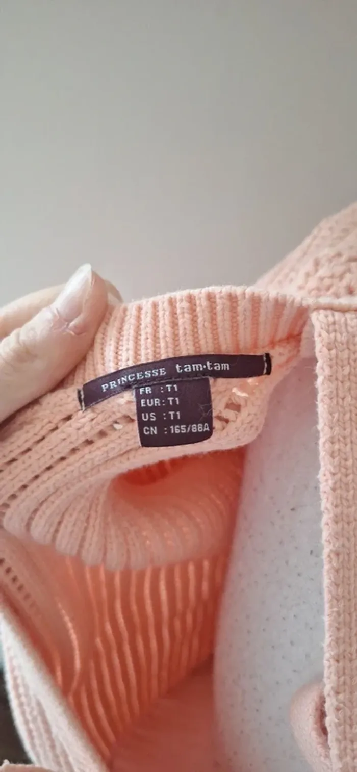 Pull maille rose #F36S-322 - photo numéro 4