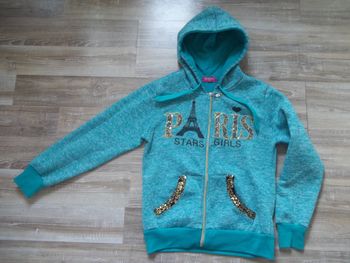 Gilet-sweat à capuche "PARIS" Divana 14 ans