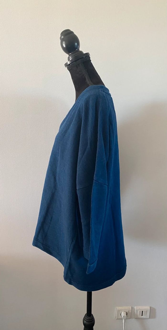 Sweat Esprit taille M / L coupe oversize bleu marine - photo numéro 3