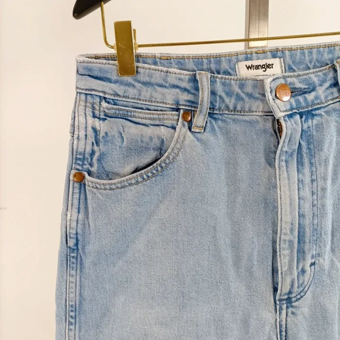 Jean Wrangler Westward bootcut taille 28 (38FR) L32 coupe flare bleu clair taille haute A1340 - photo numéro 4