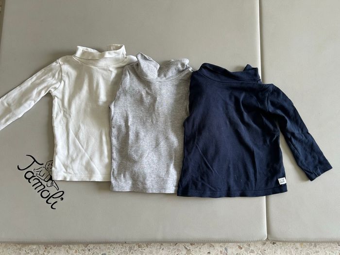 3 t shirt col roulé