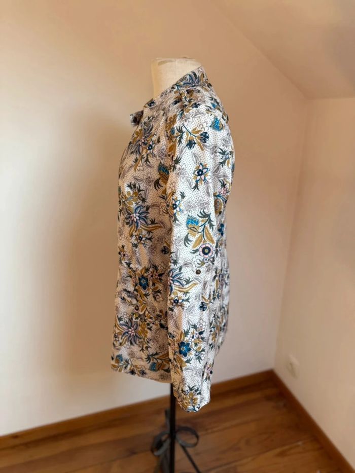 Superbe veste légère parka kway neuf fluide fleuri tropical Promod 🌸 S 36 - photo numéro 6