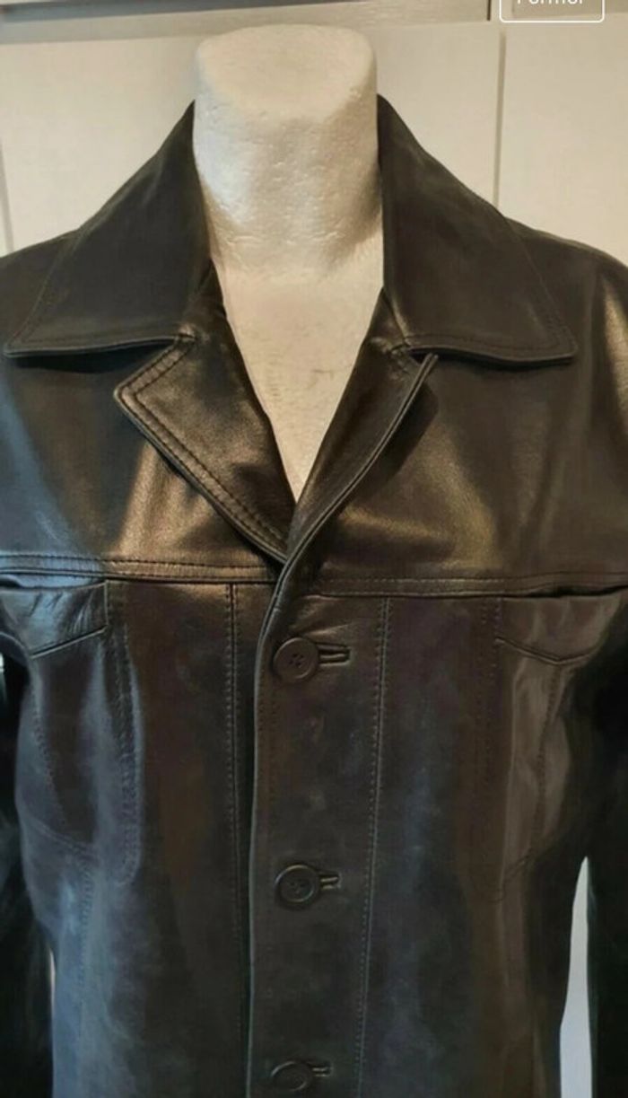 Belle veste cuir noir homme de la collection Jules de taille M. - photo numéro 2